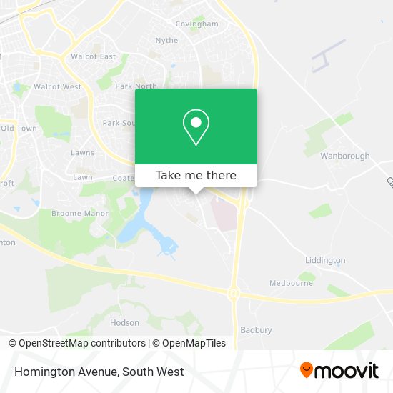 Homington Avenue map