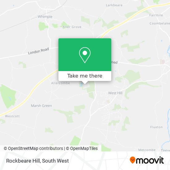 Rockbeare Hill map