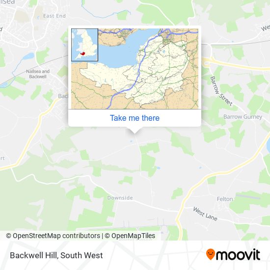 Backwell Hill map