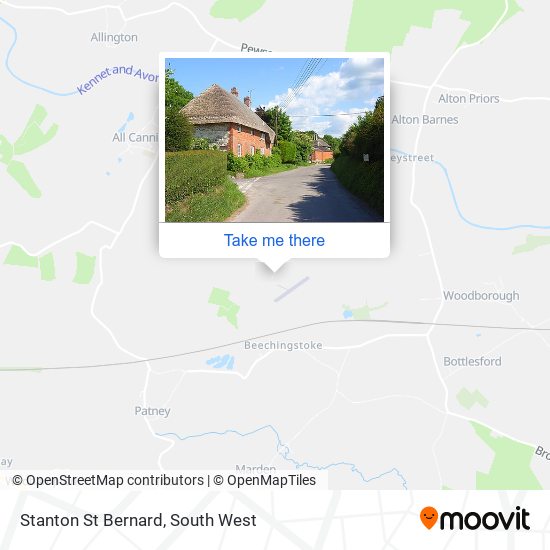 Stanton St Bernard map