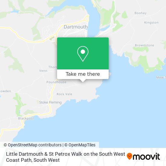 Little Dartmouth & St Petrox Walk on the South West Coast Path map