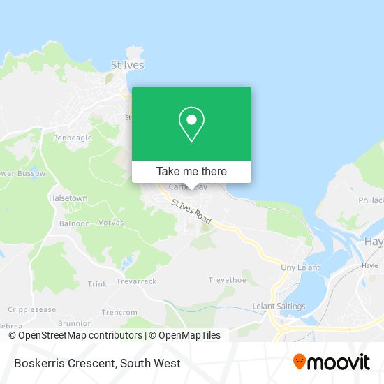 Boskerris Crescent map