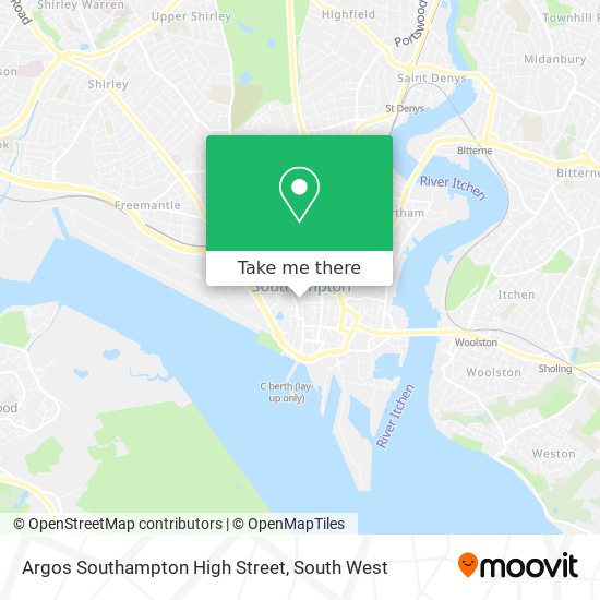 Argos Southampton High Street map