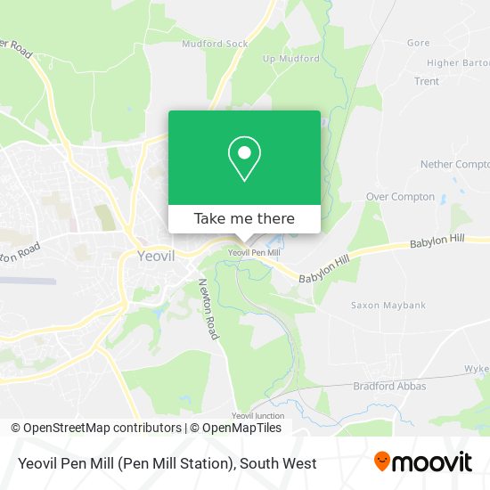 Yeovil Pen Mill (Pen Mill Station) map