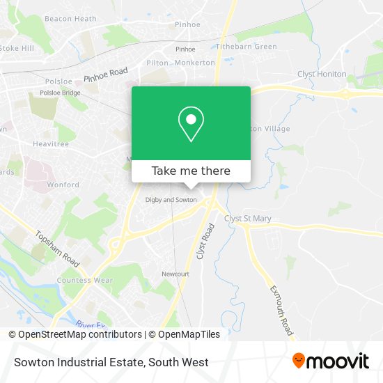 Sowton Industrial Estate map