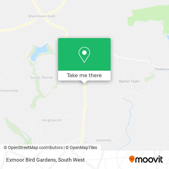 Exmoor Bird Gardens map