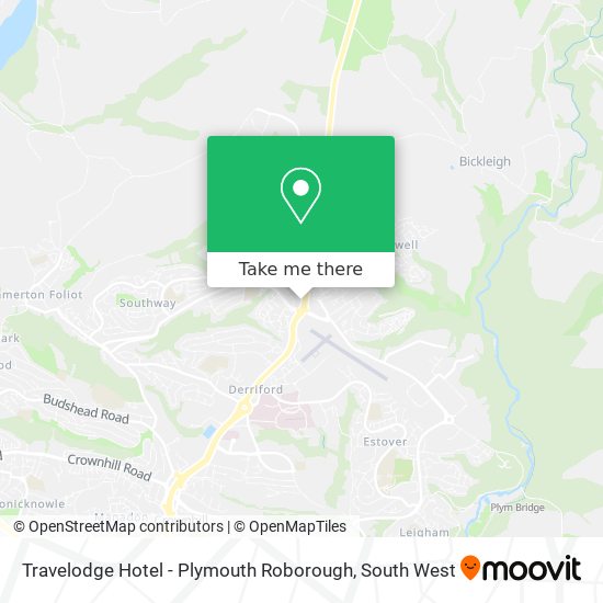 Travelodge Hotel - Plymouth Roborough map