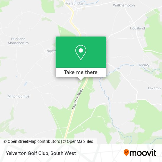Yelverton Golf Club map
