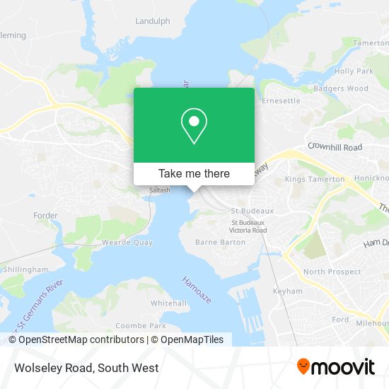 Wolseley Road map