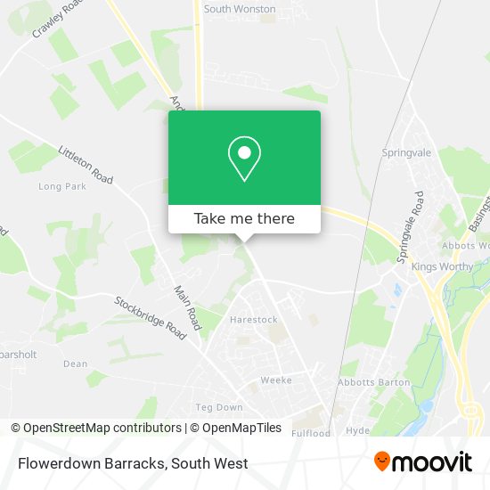 Flowerdown Barracks map