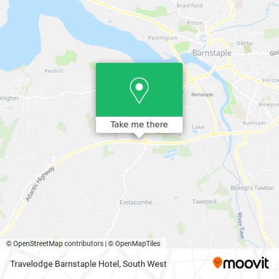 Travelodge Barnstaple Hotel map