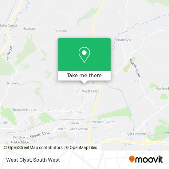 West Clyst map