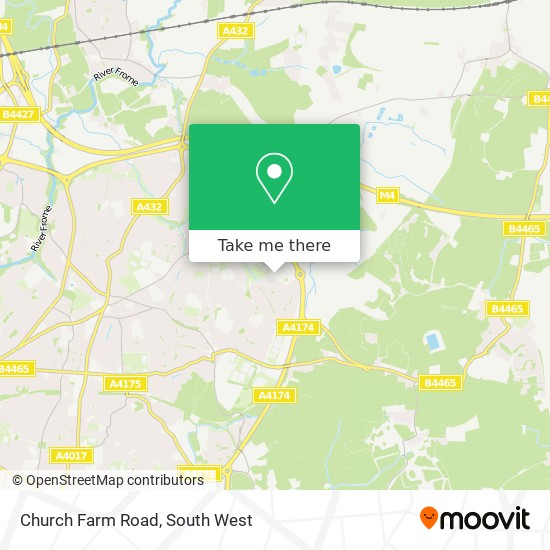 Church Farm Road map
