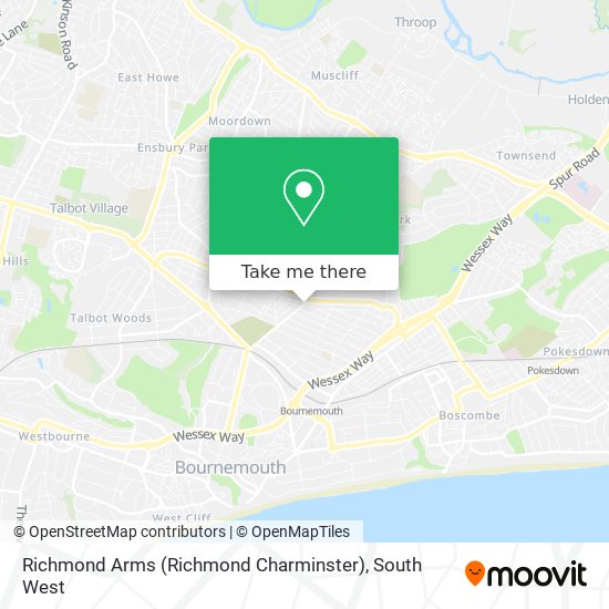 Richmond Arms (Richmond Charminster) map