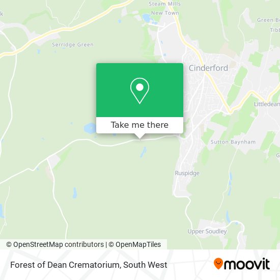 Forest of Dean Crematorium map