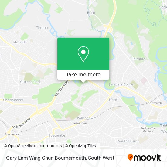 Gary Lam Wing Chun Bournemouth map