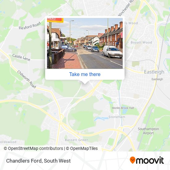 Chandlers Ford map