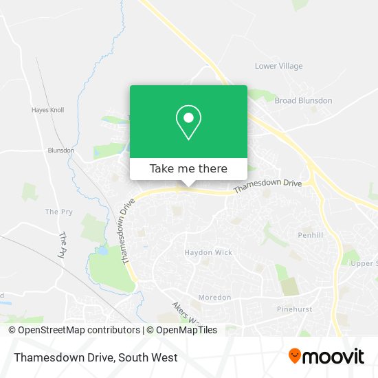 Thamesdown Drive map