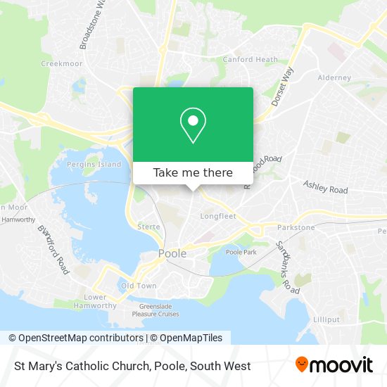 St Mary's Catholic Church, Poole map