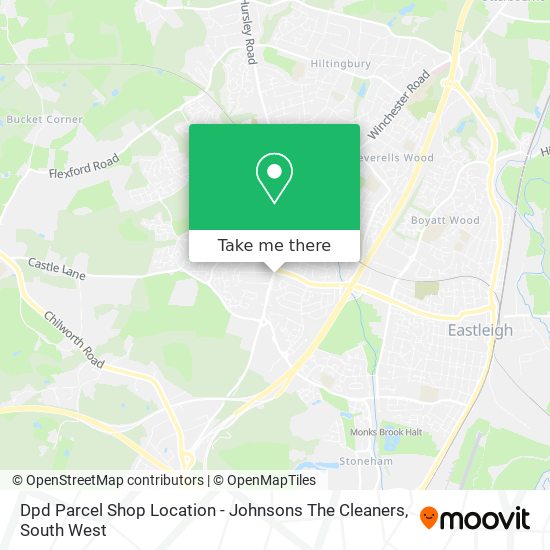 Dpd Parcel Shop Location - Johnsons The Cleaners map