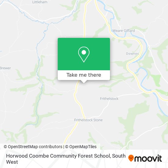 Horwood Coombe Community Forest School map