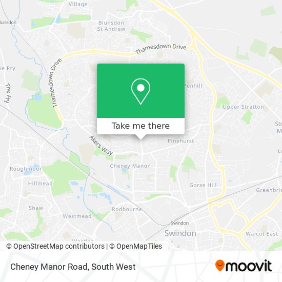 Cheney Manor Road map