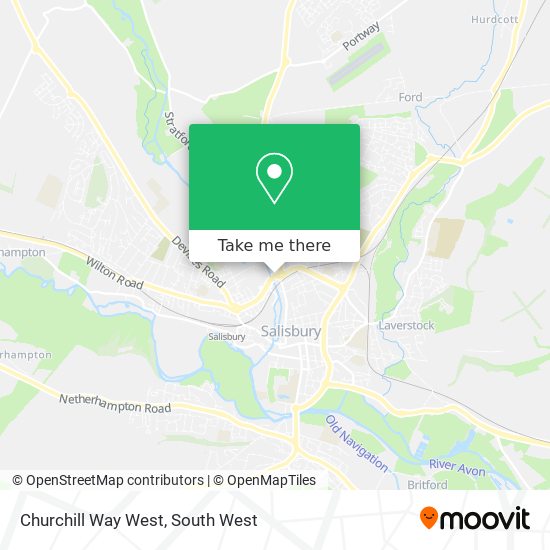 Churchill Way West map