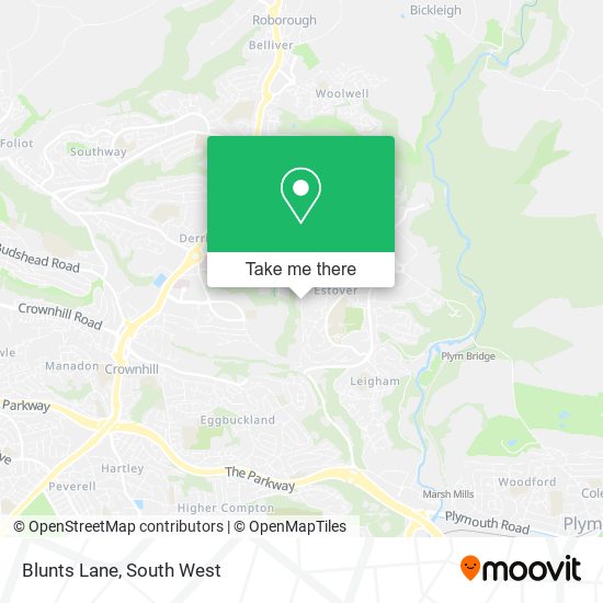 Blunts Lane map