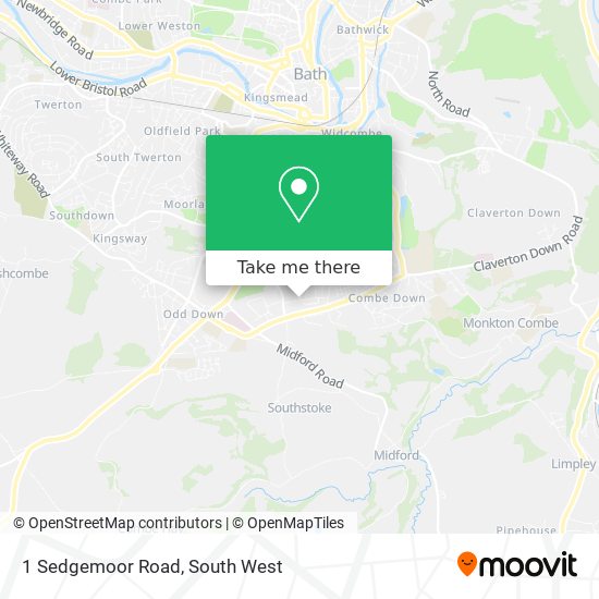 1 Sedgemoor Road map