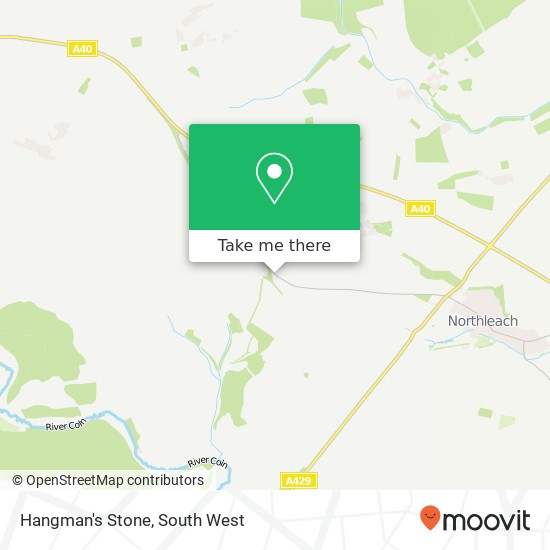 Hangman's Stone map