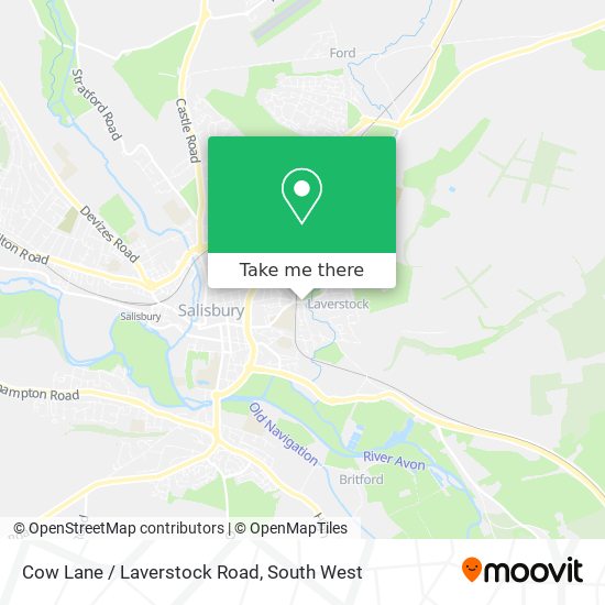 Cow Lane / Laverstock Road map