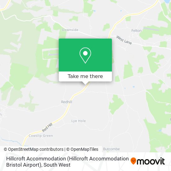 Hillcroft Accommodation (Hillcroft Accommodation Bristol Airport) map