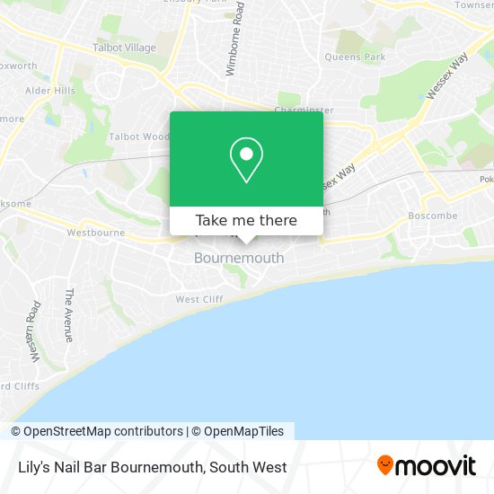 Lily's Nail Bar Bournemouth map