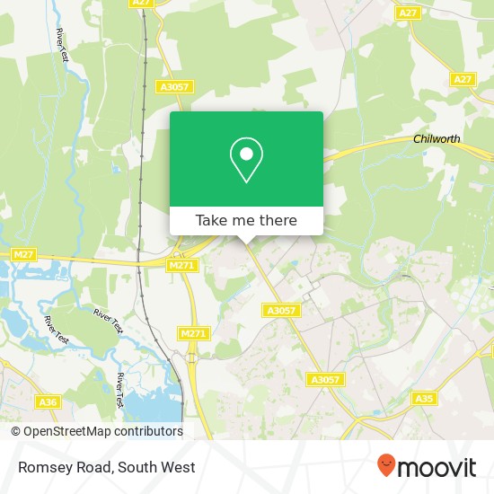 Romsey Road map