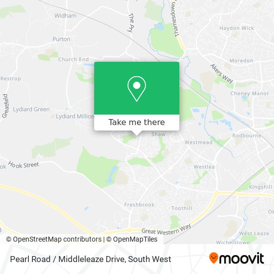 Pearl Road / Middleleaze Drive map