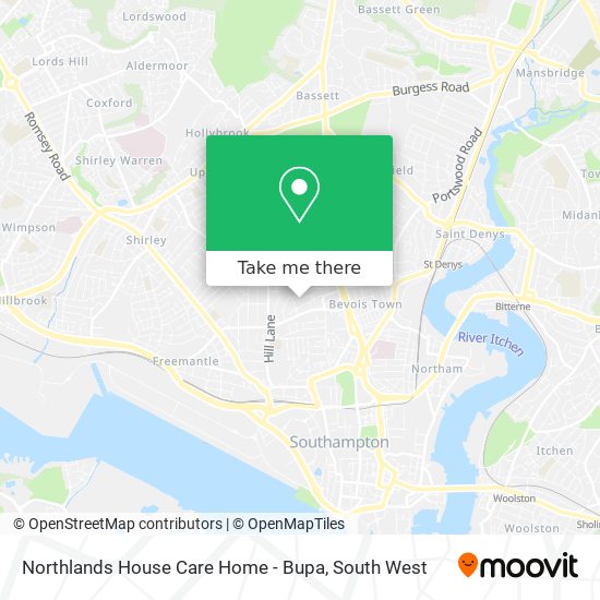 Northlands House Care Home - Bupa map