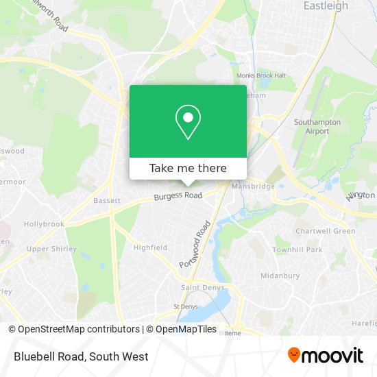 Bluebell Road map