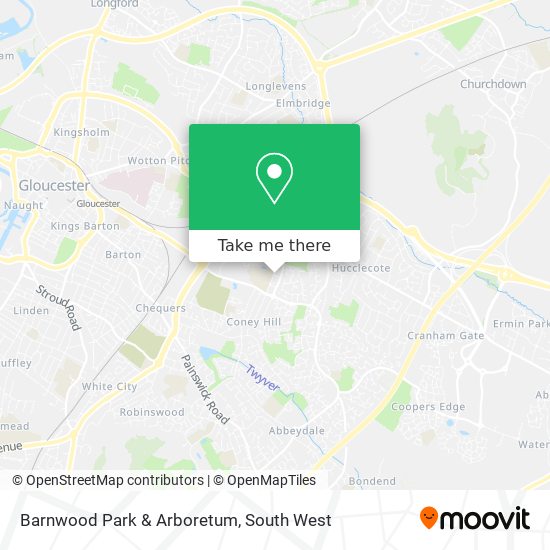 Barnwood Park & Arboretum map