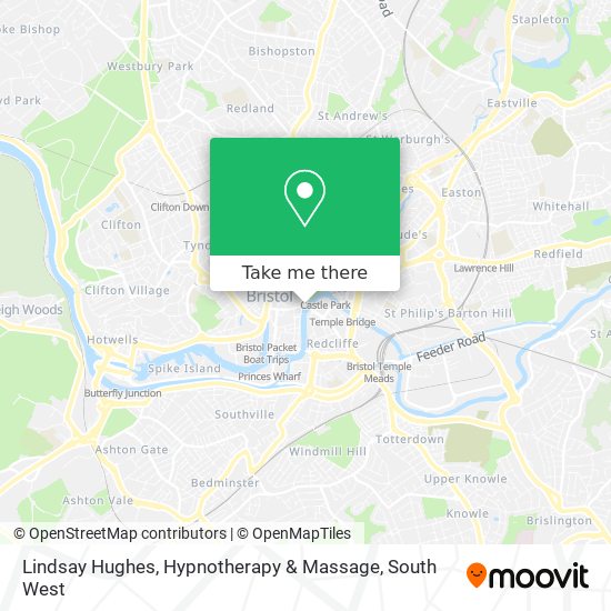 Lindsay Hughes, Hypnotherapy & Massage map