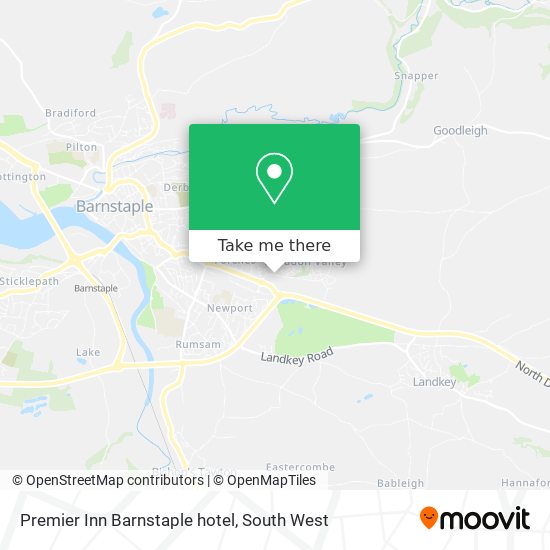 Premier Inn Barnstaple hotel map