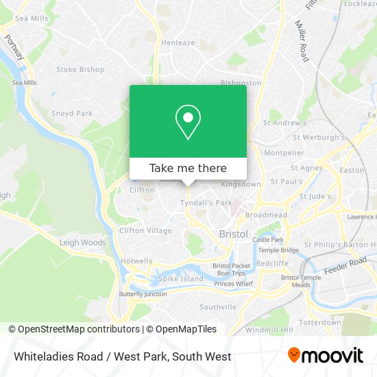 Whiteladies Road / West Park map
