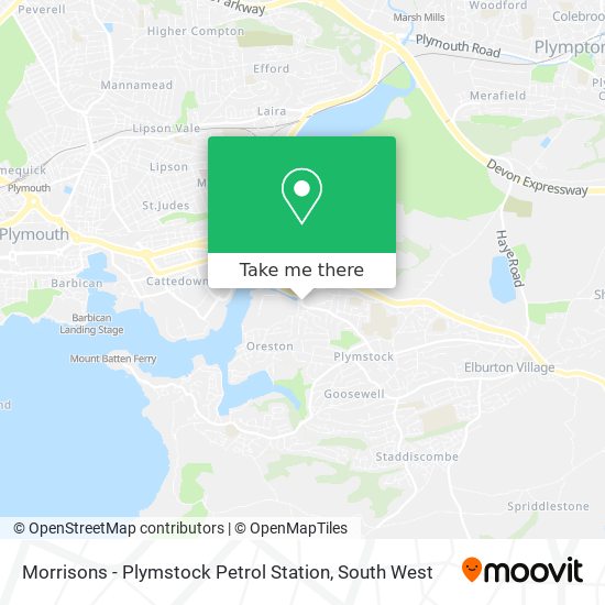 Morrisons - Plymstock Petrol Station map