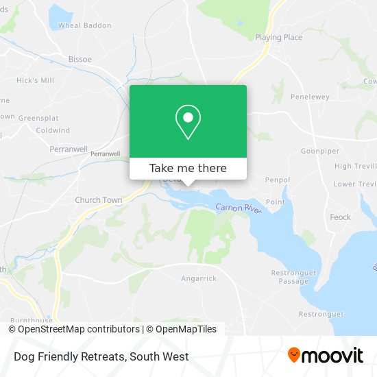 Dog Friendly Retreats map