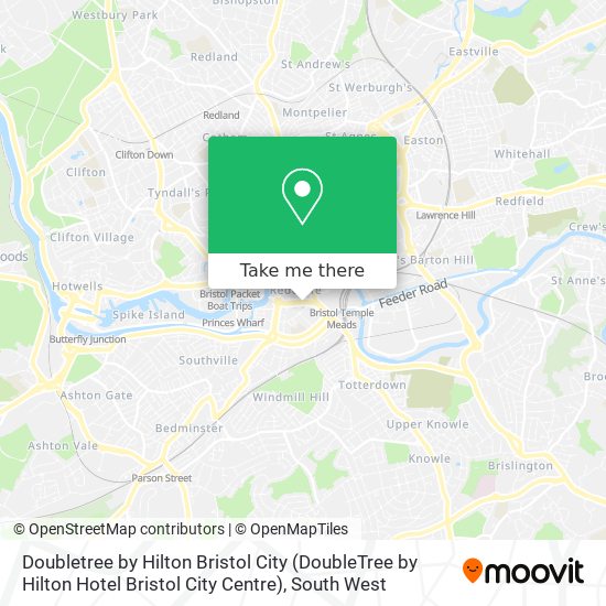 Doubletree by Hilton Bristol City (DoubleTree by Hilton Hotel Bristol City Centre) map