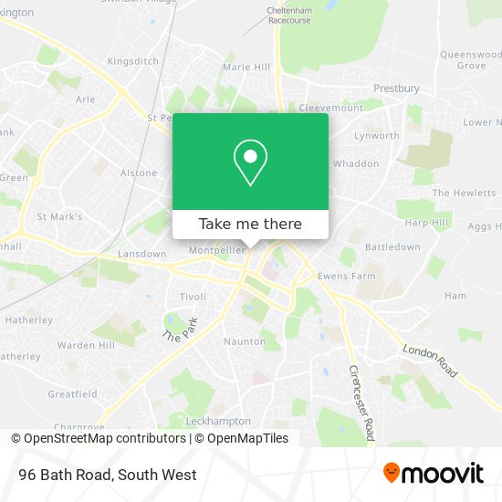 96 Bath Road map