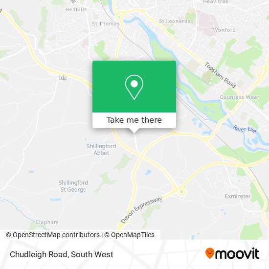Chudleigh Road map