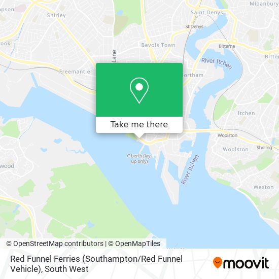 Red Funnel Ferries (Southampton / Red Funnel Vehicle) map