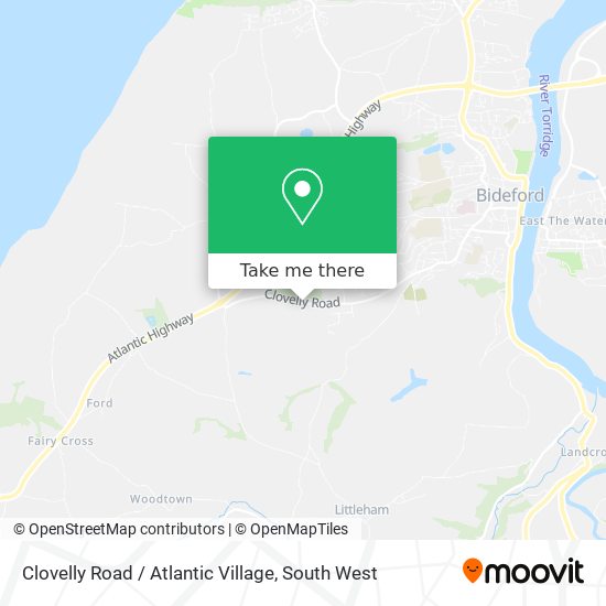 Clovelly Road / Atlantic Village map
