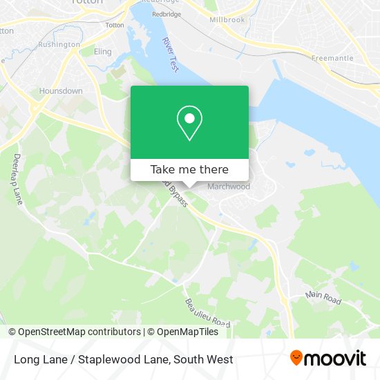 Long Lane / Staplewood Lane map