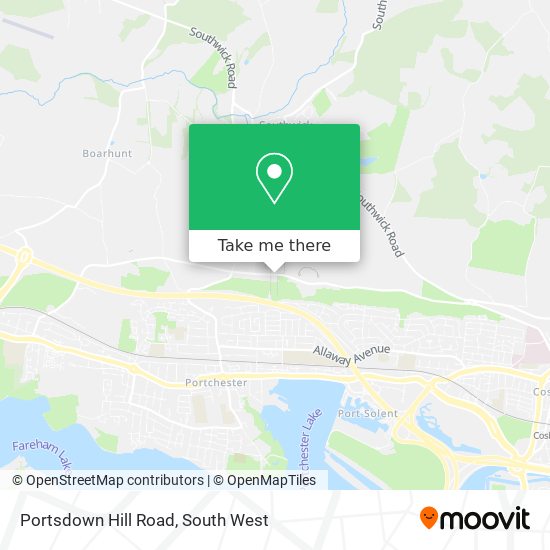 Portsdown Hill Road map